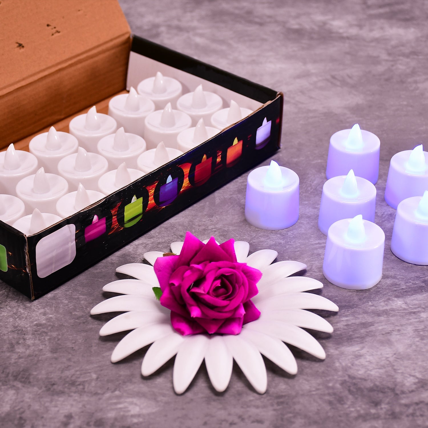 6632 Pink Flameless LED Tealights, Smokeless Plastic Decorative Candles - Led Tea Light Candle For Home Decoration (Pack Of 24) DeoDap 6632 Pink Flameless LED Tealights, Smokeless Plastic Decorative Candles - Led Tea Light Candle For Home Decoration (Pack Of 24) DeoDap